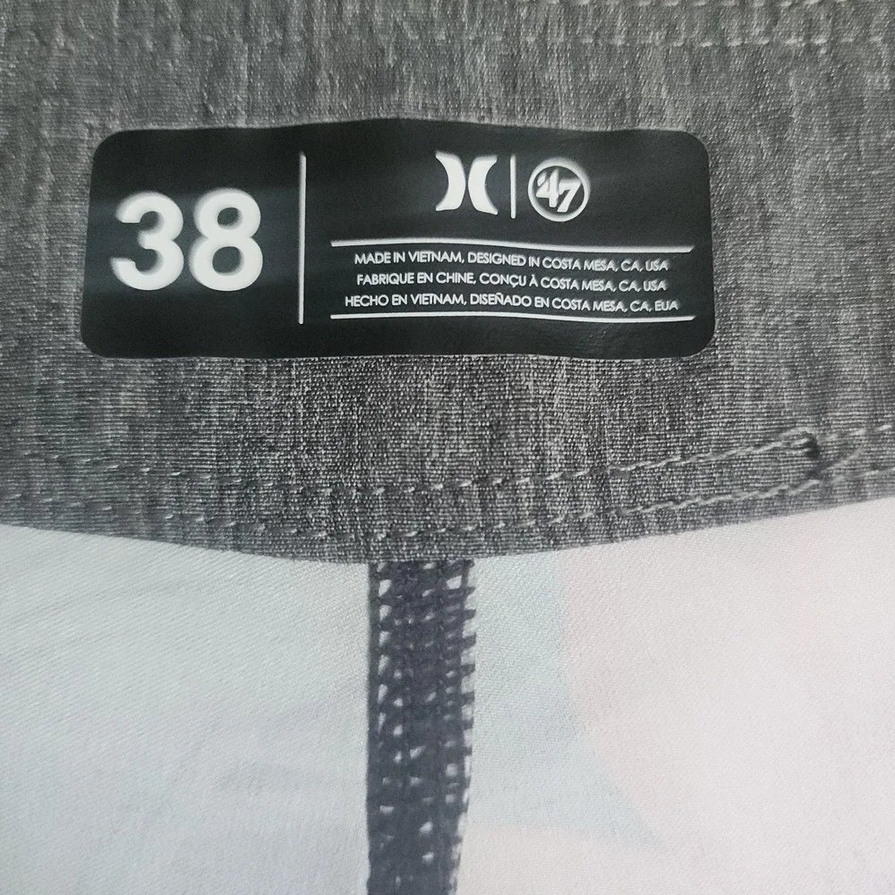 Hurley Board Shorts Men 38 Black Chicago White Sox Floral MLB Phantom Swim Trunk